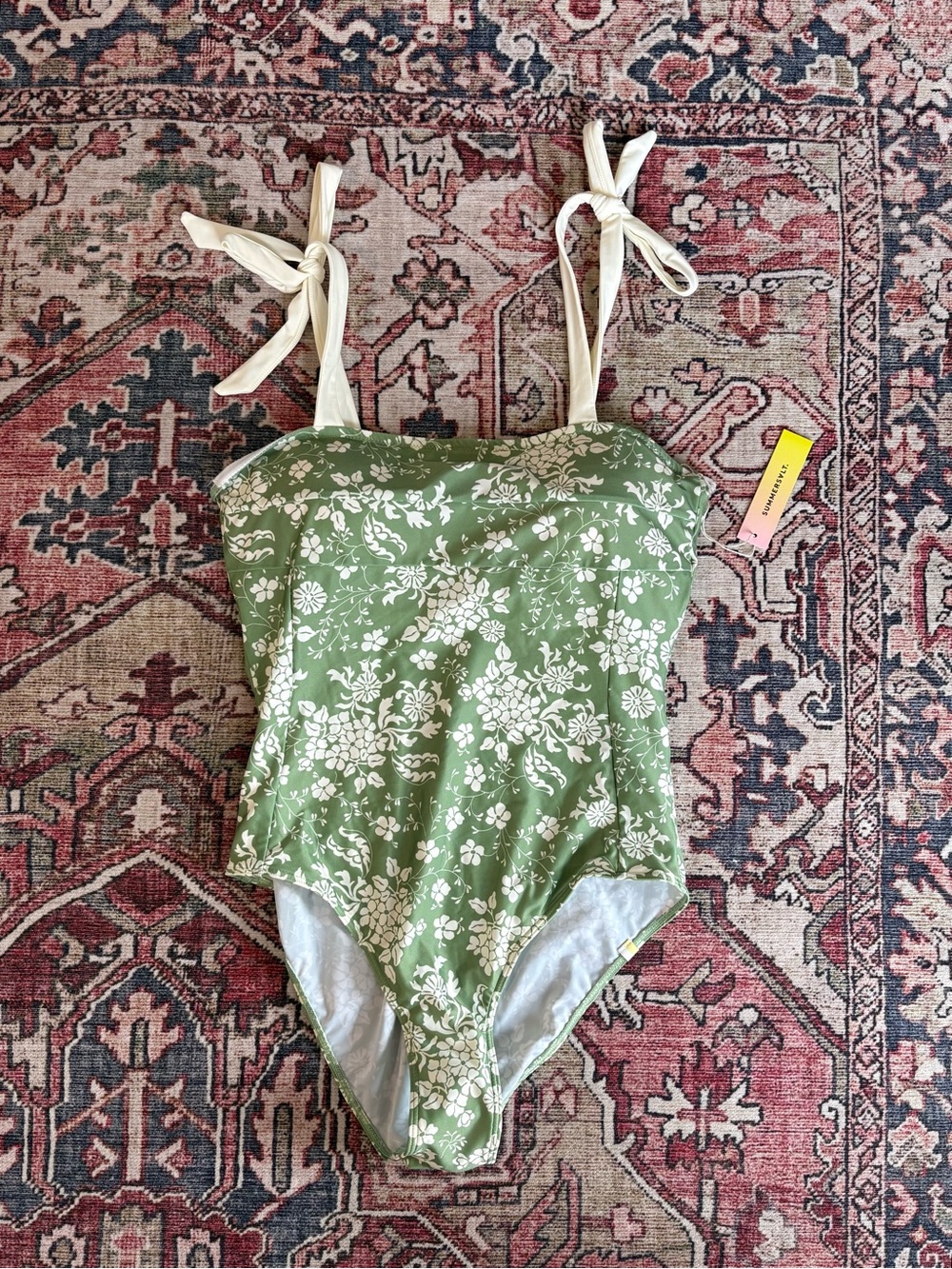 NWT Summersalt Tie Oasis in Ivy Vintage Floral